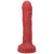 Tantus Groove Textured Dildo, 7.0 Inch Insertable, 1.6 Inch Max Width, True Blood Red