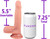 The Lifeguard by FUKENA - Realistic Dual Density Silicone Dildo with Balls & Suction Cup, 5.5 Inch Insertable, 1.4 Inch Max Width, Light Skin