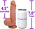 The Detective by FUKENA - Realistic Dual Density Silicone Dildo, 4.5 Inch Insertable, 1.5 Inch Max Width, Medium Skin