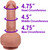 The Detective by FUKENA - Realistic Dual Density Silicone Dildo, 4.5 Inch Insertable, 1.5 Inch Max Width, Medium Skin