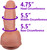 The Coach by FUKENA - Realistic Dual Density Silicone Dildo, 5.0 Inch Insertable, 2 Inch Max Width, Medium Skin