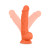 Blush Neo Elite Dual Density Silicone Dildo with Balls & Suction Cup, 5.5 Inch Insertable, 1.5 Inch Max Width, Neon Orange