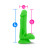 Blush Neo Elite Dual Density Silicone Dildo with Balls & Suction Cup, 4.75 Inch Insertable, 1.4 Inch Max Width, Neon Green