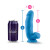 Blush Neo Elite Dual Density Silicone Dildo with Balls & Suction Cup, 5 Inch Insertable, 1.75 Inch Max Width, Neon Blue