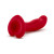 Temptasia Jezebel 6 in. Curved Silicone Dildo with Heart-Shaped Suction Cup, 5.25 Inch Insertable, 1.5 Inch Max Width, Crimson