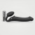 Strap-On-Me Rechargeable Remote-Controlled Silicone Vibrating Bendable Strapless Strap-On, Large, Black