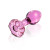 Icicles No. 48 Glass 3.5 in. Anal Plug With Flower Base, 3.0 Inch Insertable, 1.25 Inch Max Width, Pink Icicles No. 48 Glass 3.5 in. Anal Plug With Flower Base, 3.0 Inch Insertable, 1.25 Inch Max Width, Pink