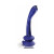 Icicles No. 89 Curved Glass G-Spot Massager With Suction Cup, Blue