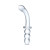 Glas 8 in. Ribbed G-Spot Glass Dildo