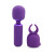 Nu Sensuelle Harlow Nubii Mini Wand with Penis Masturbator Attachment, Purple