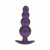 Ouch! Smooth Silicone Beaded Anal Plug, 3.86 Inch Insertable, 1.42 Inch Max Width, Metallic Purple