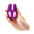 Le Wand Chrome Double Vibe Rechargeable Silicone Mini Vibrator, Dark Cherry