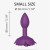 Love to Love Open Roses Silicone Anal Plug, Purple Rain, Small