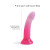 Love to Love Dildolls Sunrise  6 in. Silicone Dildo, Pink/Purple with Multicolor Star Glitter, 5.83 Inch Insertable, 1.38 Inch Max Width