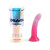 Love to Love Dildolls Sunrise  6 in. Silicone Dildo, Pink/Purple with Multicolor Star Glitter, 5.83 Inch Insertable, 1.38 Inch Max Width