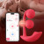 Honey Play Box Melody Pressure Sensing App-Controlled Twin Balls Dual Vibrator, Red