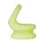 Forto F-20 Liquid Silicone Cock Ring & Ball Stretcher, Medium, Glow in the Dark