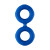 Forto F-81 Liquid Silicone Cock & Ball Double Ring, Large, Blue