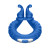 Forto F-24 Rechargeable Silicone Textured Vibrating Cock Ring, Blue