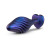 Anal Adventures Matrix Silicone Swirling Bling Plug, Sapphire Anal Adventures Matrix Silicone Swirling Bling Plug, Sapphire