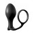 Anal Fantasy Collection Silicone Ass-Gasm Cock Ring Advanced Plug, Black