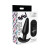 BANG! 21X Vibrating Silicone Butt Plug with Remote Control, Black