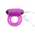 BANG! Silicone Cock Ring & Bullet with Remote Control, Purple