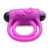 BANG! Silicone Cock Ring & Bullet with Remote Control, Purple