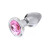 Booty Sparks Pink Gem Glass Anal Plug, Small