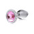 Booty Sparks Pink Gem Glass Anal Plug, Small