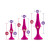Luxe 3-Piece Silicone Beginner Plug Kit, Pink