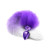 Nixie Metal Butt Plug With Ombre Tail, Purple Metallic