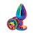 Rear Assets Metal Anal Plug, Medium, Multicolor/Rainbow Rear Assets Metal Anal Plug, Medium, Multicolor/Rainbow