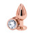 Rear Assets Rose Gold Anal Plug, Medium, Clear Rear Assets Rose Gold Anal Plug, Medium, Clear