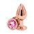 Rear Assets Rose Gold Anal Plug, Medium, Pink Rear Assets Rose Gold Anal Plug, Medium, Pink