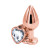 Rear Assets Rose Gold Heart Plug, Medium, Clear Rear Assets Rose Gold Heart Plug, Medium, Clear