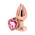 Rear Assets Rose Gold Heart Plug, Medium, Pink Rear Assets Rose Gold Heart Plug, Medium, Pink
