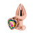 Rear Assets Rose Gold Heart Plug, Medium, Rainbow Rear Assets Rose Gold Heart Plug, Medium, Rainbow