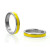 M2M Stainless Cock Ring with Yellow Band & Bag, 1.875 Inch
