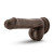 Dr. Skin Silicone Dr. Daniel Realistic 6 Inch Posable Dildo with Balls, 4.75 Inch Insertable, 1.25 Inch Max Width, Brown