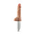 Dr. Skin Silicone Dr. Hammer Thrusting Dildo with Handle, 5.5 Inch Insertable, 1.75 Inch Max Width, Beige