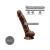 SILEX-D The Original Model 1 Dildo, 7 Inch Total Length, 5.5 Inch Insertable, 1.5 Inch Max Width, Chocolate