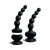 3Some Wall Banger Vibrating Anal Beads With Suction Cup, Black