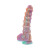 Evolved Fantasy Multicolor Vibrating Ribbed Dildo, 8.0 Inch Insertable, 2.47 Inch Max Width