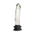 Pleasure Crystals 7.6 Inch Glass Dildo with Silicone Base, 6.8 Inch Insertable, 1.5 Inch Max Width