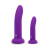 Together Duo Silicone 2-Piece 5 Inch & 7 Inch Dildo and Harness Set, Purple