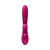 VIVE KURA Rechargeable Thrusting Silicone G-Spot Vibrator with Flapping Tongue and Pulse Wave Stimulator, Pink