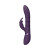 VIVE SORA Rechargeable Silicone G-Spot Rabbit Vibrator with Up & Down Stimulating Rings, Purple