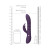 VIVE SORA Rechargeable Silicone G-Spot Rabbit Vibrator with Up & Down Stimulating Rings, Purple