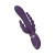 VIVE RINI Rechargeable Triple-Motor Pulse-Wave Dual Entry Silicone Rabbit Vibrator, Purple